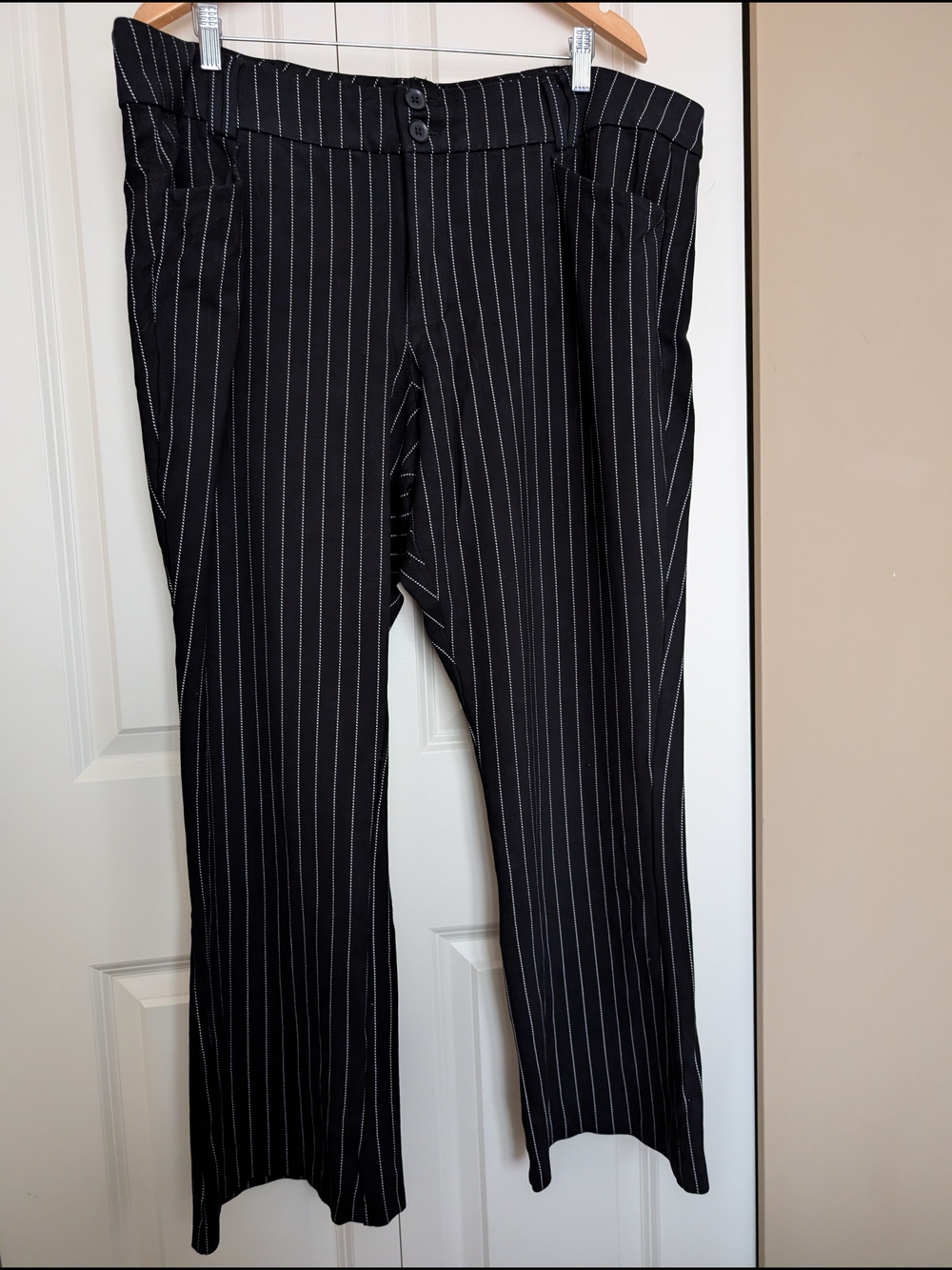 torrid Black Pinstripe Boot Cut Pants